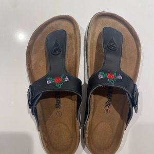 SoftMoc Sandals with Rose Detail